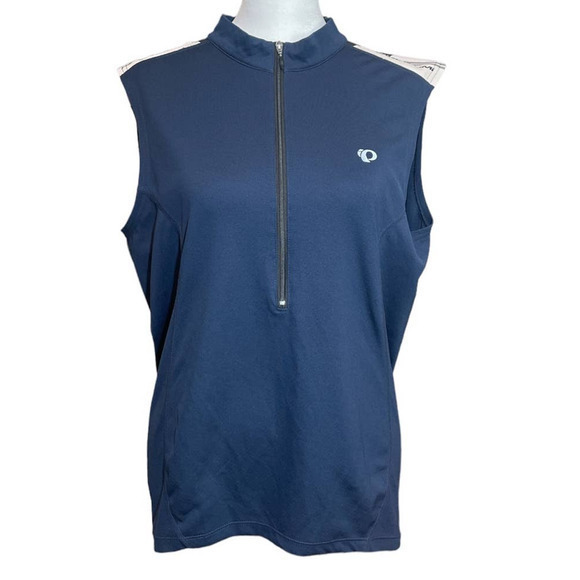 Pearl Izumi Select Unisex Cycling Shirt Sleeveless Pockets Navy Blue Size Medium - Picture 2 of 9